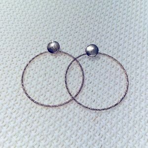 Gold large hoop earrings